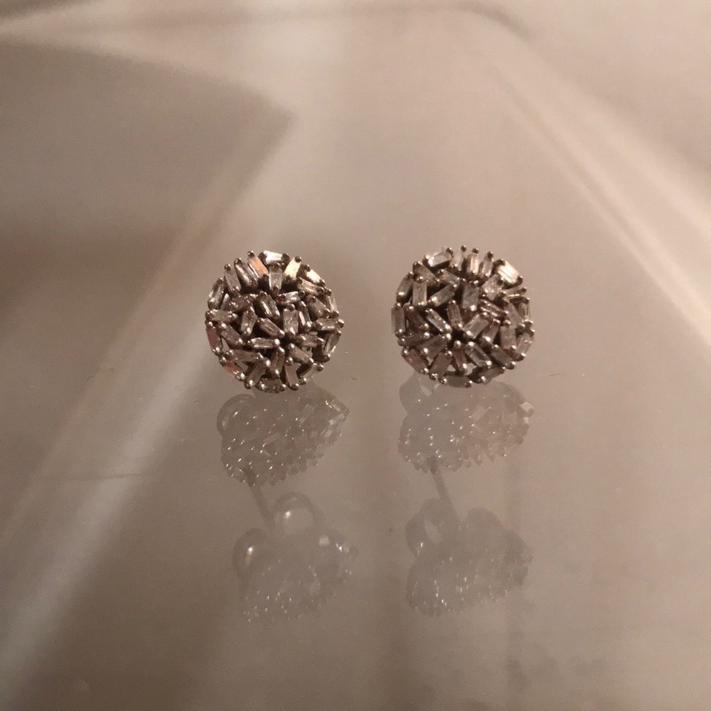 Diamond baguette earrings